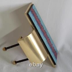 06k21 Jolie Poignee De Porte Ceramique Emaillee Juliette Berlarti Belgique 1960