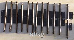 12 grosses fiches à larder déportées complètes fer forgé ancienne Ht 30 cm