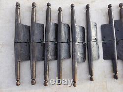 12 grosses fiches à larder déportées complètes fer forgé ancienne Ht 30 cm
