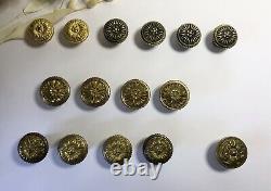 15 boutons de tiroirs / placards dorés 4 design différents Style Louis XVI