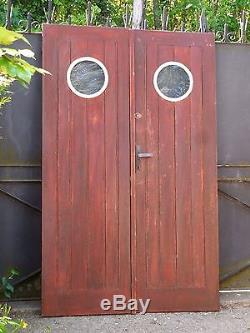 187,5 X 117 cm Paire d'anciennes portes de garage, dressing, autre