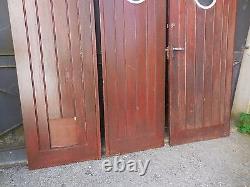 188 X 210,5 cm (L) Ensemble de 3 anciennes portes de garage
