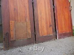 188 X 210,5 cm (L) Ensemble de 3 anciennes portes de garage