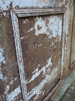 202 X 73 cm -Paire d'anciennes portes d'atelier ou de serre de jardin, en métal