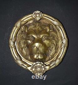 20.3cm Longueur Lion Visage Lourd Porte Heurtoir Tigre Visage Porte Cloche RD110