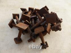 21 boulons à bois têtes losanges fer rouille Ecrou carré Longueur 8 cm