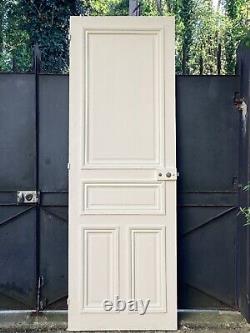 223 x 76 cm Ancienne porte intérieure, sans bâti, en bois