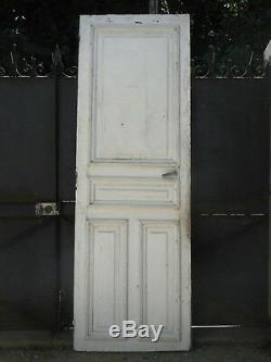 227 X 77 cm Ancienne porte intérieure moulurée