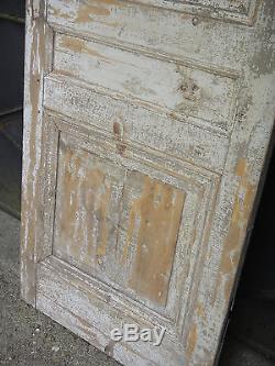 244 cm Ancienne porte haute de placard intérieur, arquée, en bois