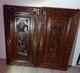 2 Ancien Panneaux Porte Bois Sculpté Décoration Personnages Romantique France
