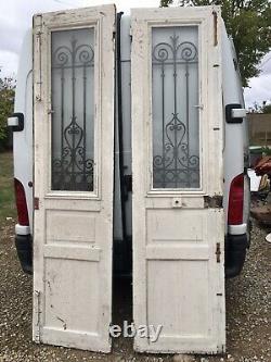 2 anciennes portes de maison bois et fer forgé antique doors
