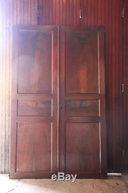 2 portes en bois massif Portes de placard encastré Portes en chêne Anciennes