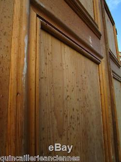 2 portes placard ou communication ancienne moulure Sapin décoration 230 x 123 cm