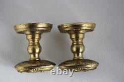 2 splendides poingées de porte anciennes en laiton avec motif''England'