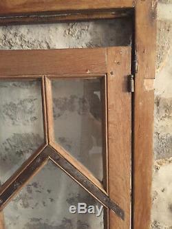 2 très rares fenêtres en chêne complètes avec bâti 91.5 x 154