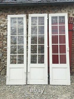 3 anciennes grandes portes vitrées pour maison demeure ancienne