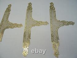 4 Ancienne Grande Plaque De Proprete De Porte En Laiton Cisele Louis XV XIX Eme