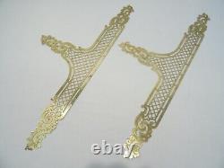 4 Ancienne Grande Plaque De Proprete De Porte En Laiton Cisele Louis XV XIX Eme