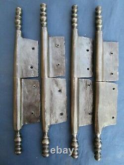 4 fiches à larder fer forgé turlupée Louis XIV ancien haut 30,6 à 31 cm portes