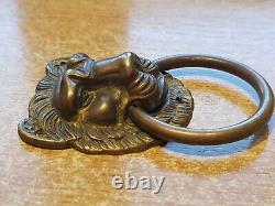 4 poignées tête de Lion Haut 8,3 cm similaires bronze ou laiton