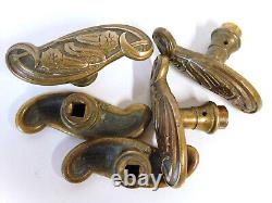 5 bouton de porte en bronze Art nouveau, 1920 Poignée de fabrication Allemande