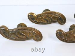5 bouton de porte en bronze Art nouveau, 1920 Poignée de fabrication Allemande