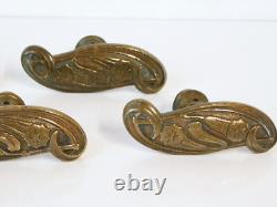 5 bouton de porte en bronze Art nouveau, 1920 Poignée de fabrication Allemande