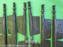 6 fiches à larder fer forgé turlupée Louis XIV ancien haut 31,5 à 32,5 cm portes