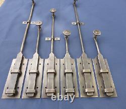 6 targettes fer longueur 24,5 à 49,5 cm portes double placard occasion