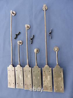 6 targettes fer longueur 24,5 à 49,5 cm portes double placard occasion