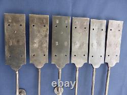 6 targettes fer longueur 24,5 à 49,5 cm portes double placard occasion