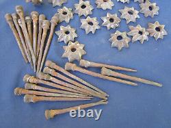 70 clous fer forgé Rosaces diamètre 3 à 4 cm pour porte Différentes dimensions