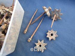 70 clous fer forgé Rosaces diamètre 3 à 4 cm pour porte Différentes dimensions