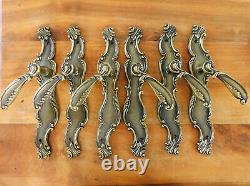7X7mm Vintage, Lot de 7 Paire de Poignée Béquille en Bronze, Style Louis XV