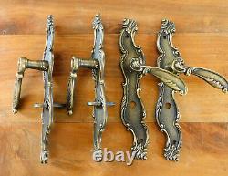 7X7mm Vintage, Lot de 7 Paire de Poignée Béquille en Bronze, Style Louis XV