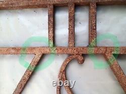 85 x 32 cm Paire d'anciennes grilles de porte, en fonte, art déco