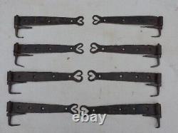 8 Ancienne Penture Charniere Fer Forge 18eme Antique Wrought Iron Hinges 18th