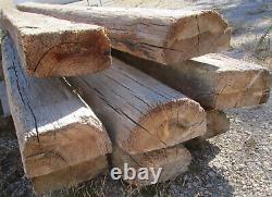 8 poutres demi-rondes 15X30 bois ancienne longueur environ 6 m