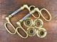 8mm, 2 Anciennes Paires De Poignées Ciseaux Bronze Massif, Porte, Époque Empire