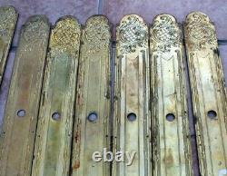 9 anciennes grandes plaques de propretés pour porte 52,7 cm (serrure poignée)