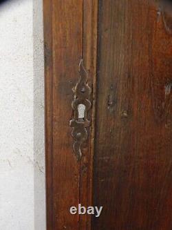 - ANCIENNE PORTE NOYER MASSIF XVIIIe PLACARD CACHER COMPTEUR EDF OU AUTRE DECO