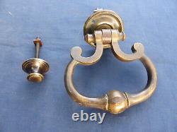 Ancien Anneau heurtoir Marteau de Porte d'entrée Largeur 12,2 cm