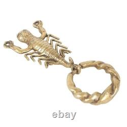 Ancien Fait à la Main Laiton Scorpion Design Porte Heurtoir Cloche Pour Avant