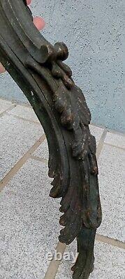 Ancien Grand élément décoration / ornement, en bronze pour meuble, Chut pied