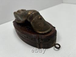 Ancien Heurtoir de Porte en Bronze Maroc ou Algérie XIXe Art Mauresque Maghreb