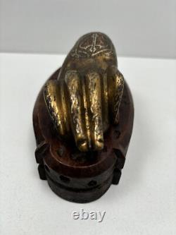 Ancien Heurtoir de Porte en Bronze Maroc ou Algérie XIXe Art Mauresque Maghreb