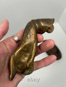 Ancien Heurtoir de Porte en Bronze Maroc ou Algérie XIXe Art Mauresque Maghreb