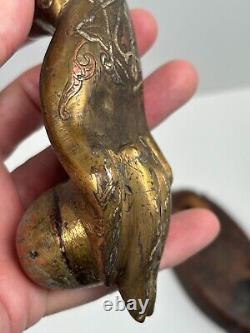 Ancien Heurtoir de Porte en Bronze Maroc ou Algérie XIXe Art Mauresque Maghreb