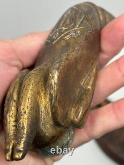 Ancien Heurtoir de Porte en Bronze Maroc ou Algérie XIXe Art Mauresque Maghreb