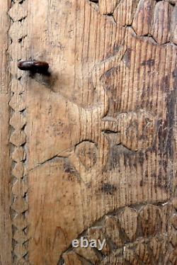 Ancien Panneau bois dur, sculté 97x31x3cm tres bon etat